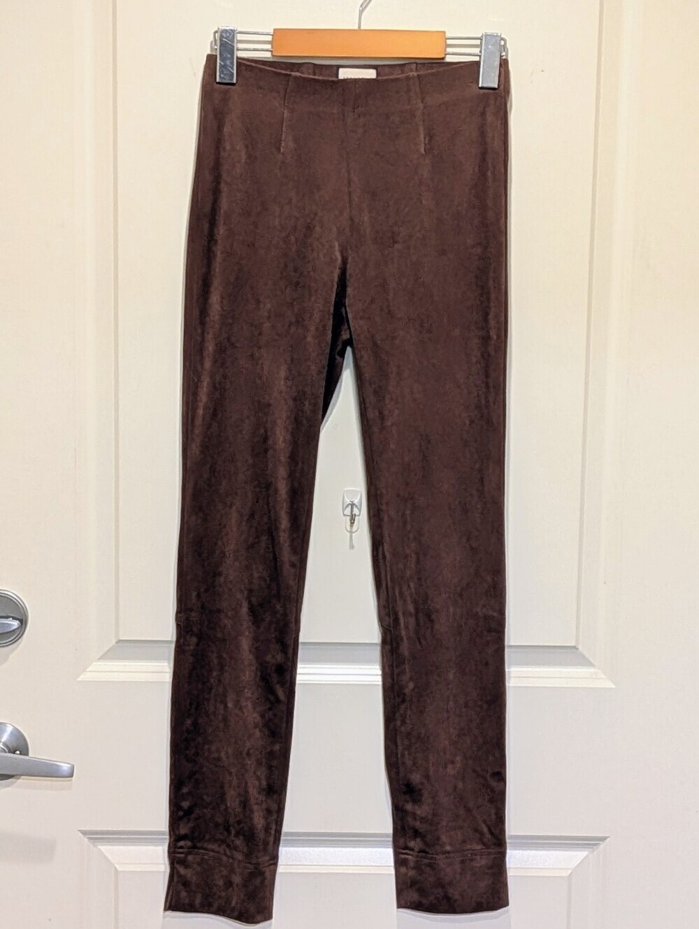 EUC Seductive Pants 32 Sabrina Brown Vegan Suede Stretch Leggings